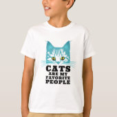 Moderne Cat Humor Sarcasme Black Bold Typografie T-shirt (Voorkant)