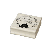 Moderne Cat Logo handgemaakt Rubberstempel (Stempel)