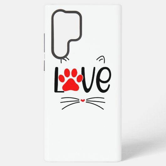 Moderne Cat Lover Paw Samsung Galaxy Hoesje (Achterkant)