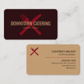 Moderne catering visitekaartje (Voorkant / Achterkant)