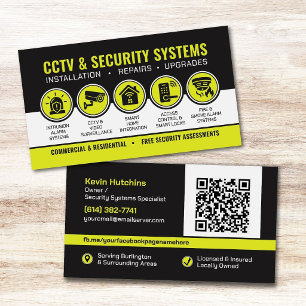 Moderne CCTV- en beveiligingsspecialist Visitekaartje