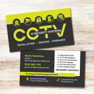 Moderne CCTV- en beveiligingsspecialist Visitekaartje