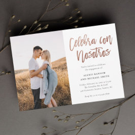 Moderne Celebra con Nosotros fotoverlovingsfeest Kaart