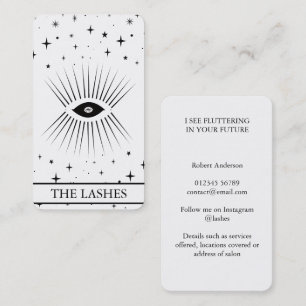 Moderne Celestial Eye Tarot Wimpers Zwart Visitekaartje