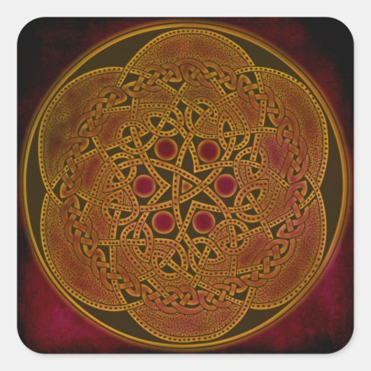 moderne celtickers vierkante sticker (Voorkant)