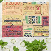 Moderne  cenima tickets Classic retro Theedoek (Gevouwen)