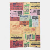 Moderne  cenima tickets Classic retro Theedoek (Verticaal)