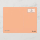 Moderne centrale kat, koraal Sinaasappel en wit Briefkaart (Achterkant)