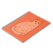 Moderne centrale kat, koraal Sinaasappel en wit Notitieboek (Linkerzijde)