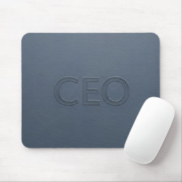 Moderne CEO Slate Gray Geprägde Executive Muismat