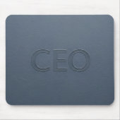 Moderne CEO Slate Gray Geprägde Executive Muismat (Voorkant)