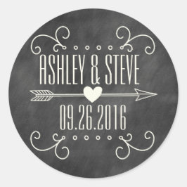 MODERNE CHALKBOARD BRUILOFT STICKERS