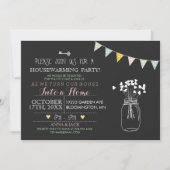 Moderne Chalkboard Housewarming Uitnodiging (Voorkant)