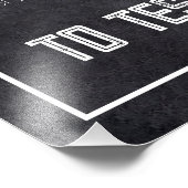 Moderne Chalkboard Script Minimalistische Zitting Foto Afdruk (Hoek)