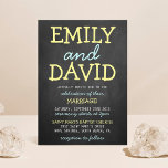 Moderne Chalkboard Typography Wedding Invitations Kaart<br><div class="desc">Moderne Chalkboard Typography Wedding Invitations. Voeg uw douanetekst aan dit ontwerp toe door de "Edit this design sjabloon"vakjes op de rechterkant van het punt te gebruiken, of de blauwe "pas het"knoop aan om de tekst te schikken, de doopvonten en de kleuren te veranderen en extra informatie of afbeeldingen aan dit...</div>