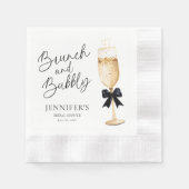 Moderne Champagne Bruidsfeest Servet (Voorkant)