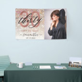 Moderne Champagne Glitter 30th Birthday Foto  Spandoek (Beurs)