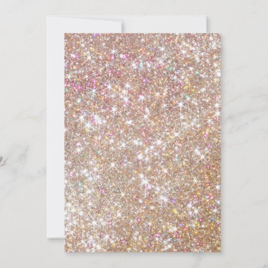 Moderne Champagne Glitter 31e verjaardag uitnodigi Kaart (Achterkant)