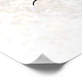 Moderne Champagne Glitter 50th Birthday Foto Post Poster (Hoek)