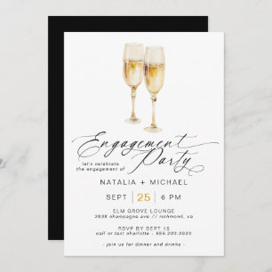 Moderne champagne   Schattigee Casual Engagement P Kaart