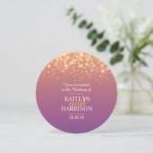 Moderne champagne sparkle bubbels bruiloft uitnodi kaart (Staand voorkant)