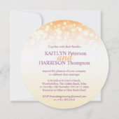 Moderne champagne sparkle bubbels bruiloft uitnodi kaart (Achterkant)