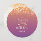 Moderne champagne sparkle bubbels bruiloft uitnodi kaart (Voorkant / Achterkant)