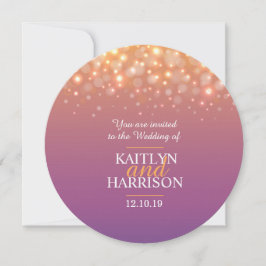Moderne champagne sparkle bubbels bruiloft uitnodi kaart