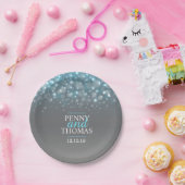 Moderne champagne sparkle bubble custom paper bord (Feest)