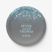 Moderne champagne sparkle bubble custom paper bord (Voorkant)