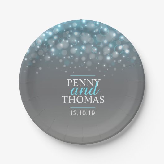 Moderne champagne sparkle bubble custom paper bord (Voorkant)