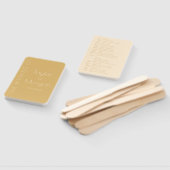 Moderne champagne tonale bruiloft programma's handwaaier (Niet-gemonteerd)