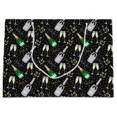 Moderne champagne viering nieuwjaar groot cadeauzakje (Voorkant)