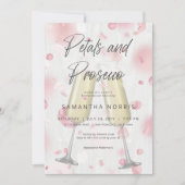 Moderne champagnebloemblaadjes en Prosecco Vrijgez Kaart (Voorkant)