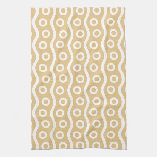 Moderne champagnebubbels theedoek (Verticaal)