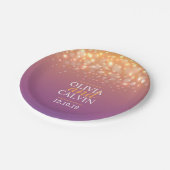 Moderne champagnegloed bubbel aangepaste papieren  papieren bordje (Gekanteld)