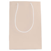 Moderne Champagnetint Effen Kleur Medium Cadeauzakje (Voorkant)