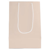 Moderne Champagnetint Effen Kleur Medium Cadeauzakje (Achterkant)