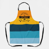 Moderne Chanoeka gepersonaliseerde latke gestreept Schort (Voorkant)
