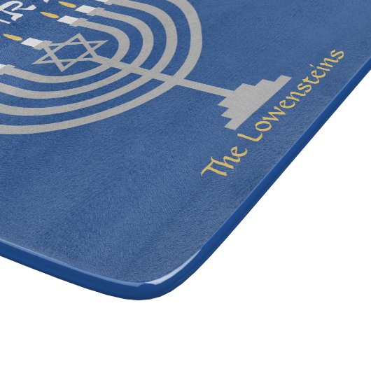 Moderne Chanoeka Shalom Vrede op aarde Snijplank (Hoek)