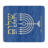 Moderne Chanoeka Shalom Vrede op aarde Snijplank (Voorkant)