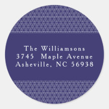 Moderne Chanoeka Star Lines Blauw Retouradres