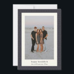 Moderne Chanoeka ster Elegant Navy Blue Foto Feestdagenkaart<br><div class="desc">Moderne Chanoeka Star Elegant Navy Blue Foto Vakantie Kaart</div>