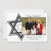 Moderne Chanoeka Zilveren Wishful Star of David Fo Feestdagenkaart (Voorkant)