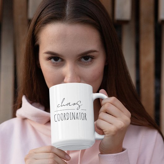 Moderne "Chaos Coordinator" Moederdag Tweekleurige Koffiemok