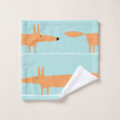 Moderne Charmante Fox Kinder Kamer Decor Bad Handdoek (Wasdoekje)