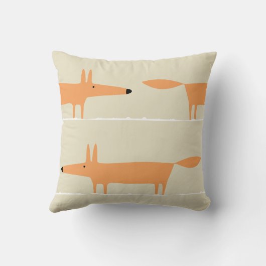Moderne Charmante Fox Kinder Kamer Decor Kussen (Achterkant)