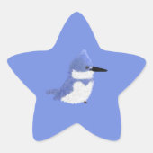 Moderne charmante ijsvogel met riem ster sticker (Voorkant)