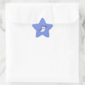 Moderne charmante ijsvogel met riem ster sticker (Tas)