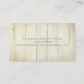 Moderne charming, Hawaii Hibiskus, houtextuur Visitekaartje (Achterkant)